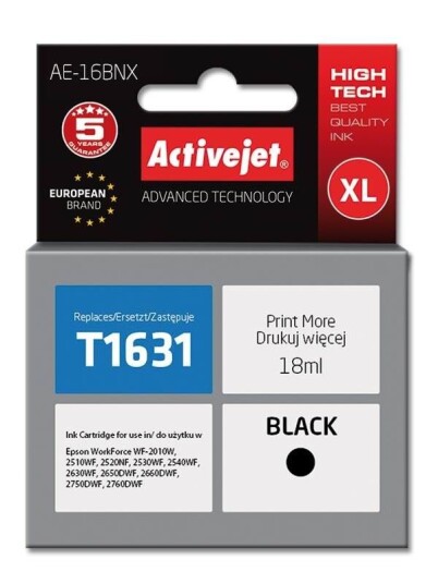 ActiveJet Supreme AE-16BNX - black - ink cartridge (alternative for: Epson T1631 Epson 16XL) - Blekkpatron Svart