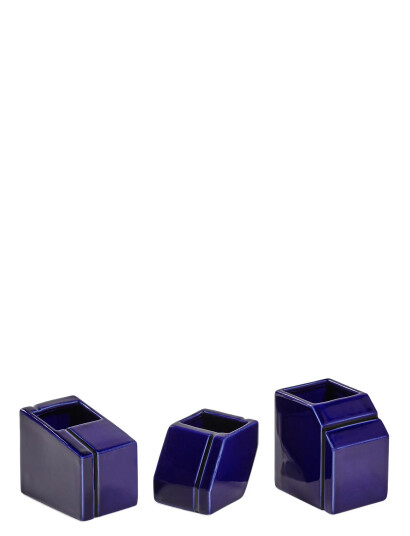 Serax Vase Mini White Silos Set/3 - Navy - ONE SIZE