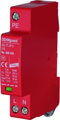 Desitek Transientbeskyttelse Kompakt Høystrøm Dehnguard Tt 2p 275