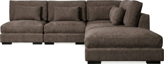Dubai sjeselongsofa venstre ekstra dyp i Chenille Mørkebrun Dubai sjeselongsofa venstre ekstra dyp i Chenille Mørkebrun