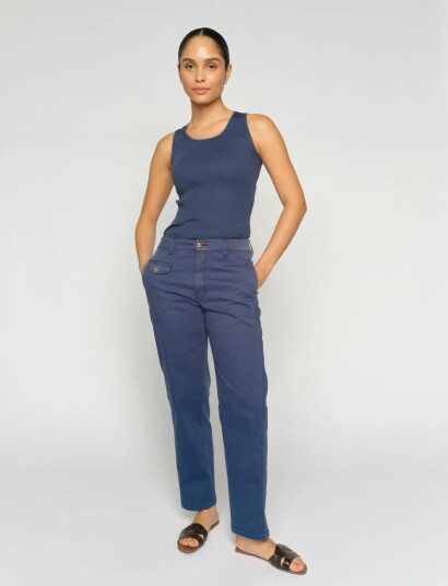 MOS MOSH Mmaymen Len Pant Blue 31 Short