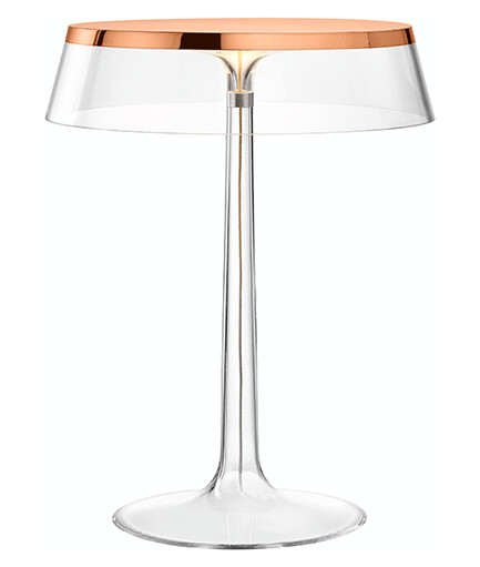 Flos Bon Jour Bordlampe Kobber Kropp og Transparent Skjerm Flos Bon Jour Bordlampe Kobber Kropp og Transparent Skjerm