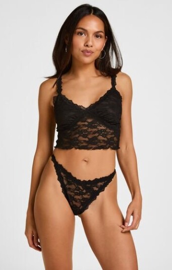 Hunkemöller Highleg Thong Aveline Svart