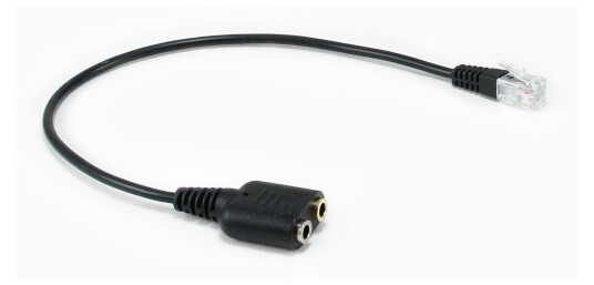 EQUIP Telefonkabel RJ9 auf 2x 3.5mm Klinke für Headset 25cm