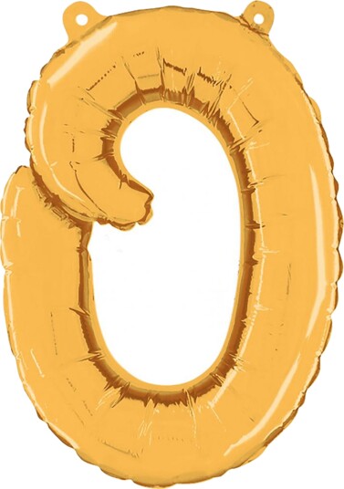 Ballongkungen Bokstavballong Script Gull Bokstav O 34715G