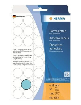 HERMA round labels - 1280 label(s) - 19 mm