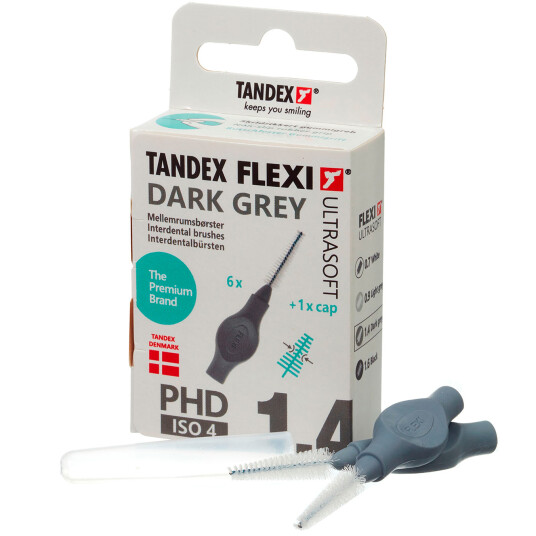 Tandex Flexi ULTRASOFT Gap børster 0,80 mm ISO 4 MØRK Grå