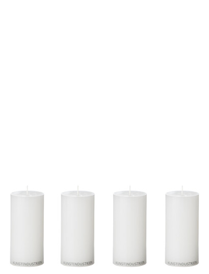 Kunstindustrien Wax Alter Candles, 4 Piece - White - ONE SIZE