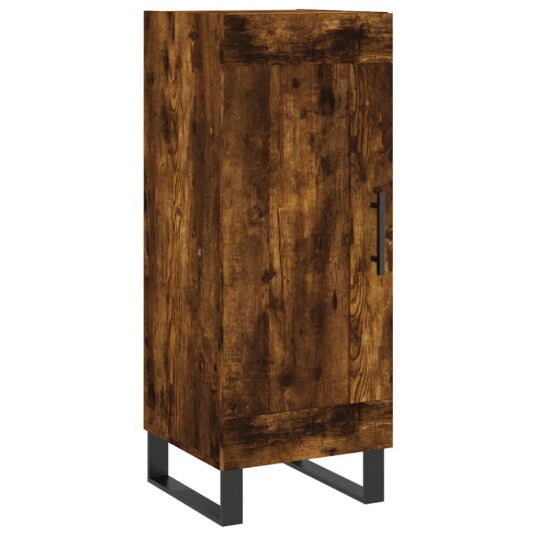 vidaXL Highboard røkt eik 34,5x34x180 cm konstruert tre 8720845485566