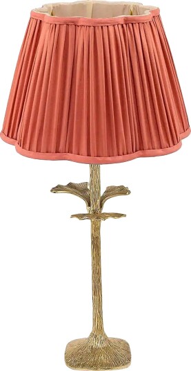 Doing Goods Giselle Ginko lampe 30 cm med Diya lampeskjerm i silke og bronse Bronse