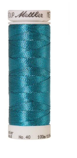 Mettler, Metallic 100m Farge nr 4101 Bright Turquoise