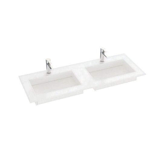Dansani Inzo Angular Silestone B60-165xh1,20xd45,50cm Blanco Zeus 120cm Dobbel