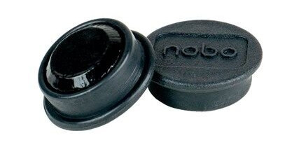 Nobo whiteboard magneter 10 stykk 24mm. Sort