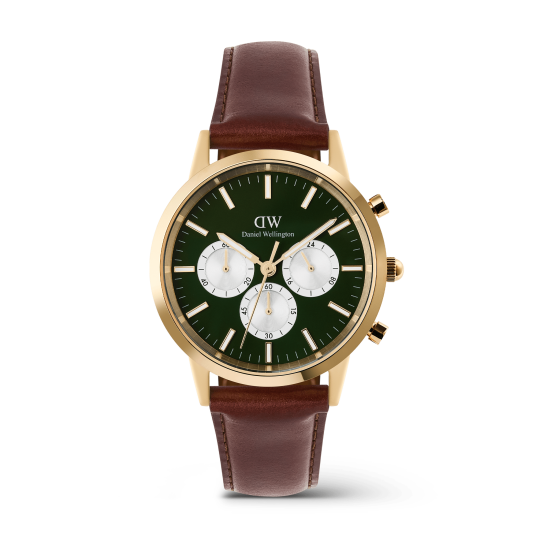 Daniel Wellington DW Watch Iconic Chronograph St Mawes Emerald Panda Gold 42mm Daniel Wellington DW Watch Iconic Chronograph St Mawes Emerald Panda Gold 42mm