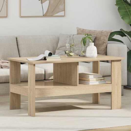 vidaXL Kaffebord Sonoma eik 90 x 50 x 45 cm Konstruert tre