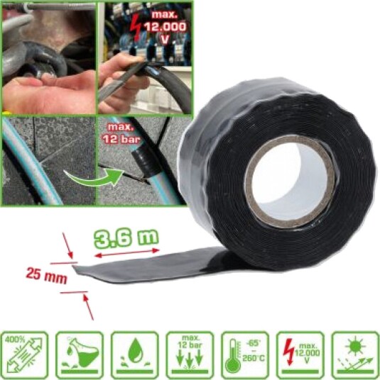 Ks Tools Isolasjonstape Sort L X B 3600 Mm X 25 Mm 1 Stk 512.5080 Ks Tools Isolasjonstape Sort L X B 3600 Mm X 25 Mm 1 Stk 512.5080