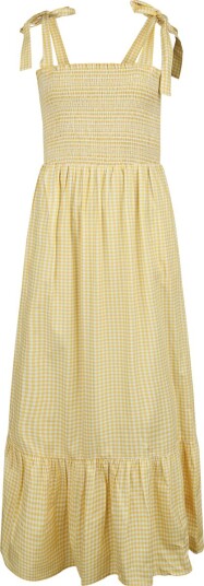 Timeless London Lang kjole Sonny Dress XS til 4XL Damer gul-hvit