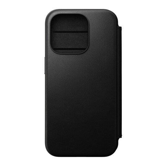 Nomad iPhone 15 Pro Nomad Modern Leather Folio Deksel - MagSafe Kompatibel - Svart
