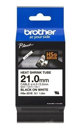 Brother HSe-251E - heat shrink tube tape - 1 cassette(s) - Roll (2.1 cm x 1.5 m) Brother HSe-251E - heat shrink tube tape - 1 cassette(s) - Roll (2.1 cm x 1.5 m)