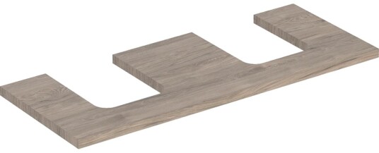 Geberit One 505.335.00.6 Benkeplate 120 cm, For 2 Servanter Valnøtt Geberit One 505.335.00.6 Benkeplate 120 cm, For 2 Servanter Valnøtt