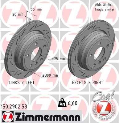 Bremseskive ZIMMERMANN 150.2902.53 Bremseskive ZIMMERMANN 150.2902.53
