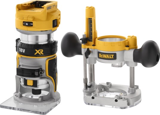 Dewalt DCW604N Håndoverfres 18V med Oppbevaringsveske og Støvavsug Dewalt DCW604N Håndoverfres 18V med Oppbevaringsveske og Støvavsug