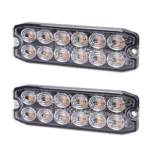 Varsellys / Strobelys PURELUX Strobe Ultra Slim   12/24V / 15W / 111 mm 2 stk