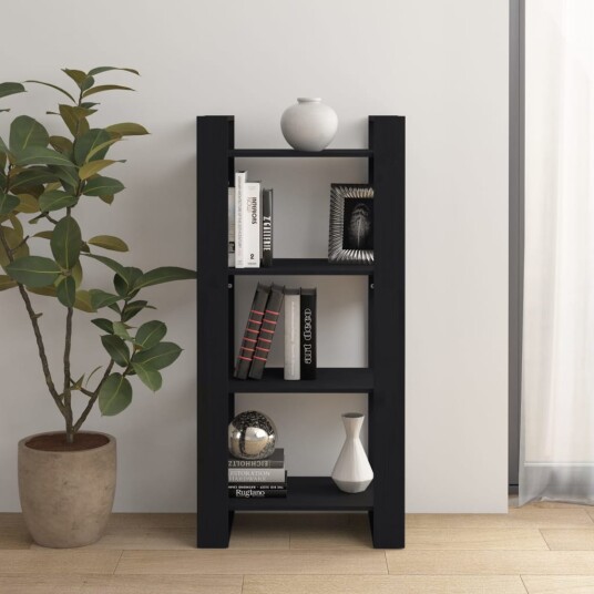vidaXL Bokhylle/romdeler svart 60x35x125 cm heltre vidaXL Bokhylle/romdeler svart 60x35x125 cm heltre