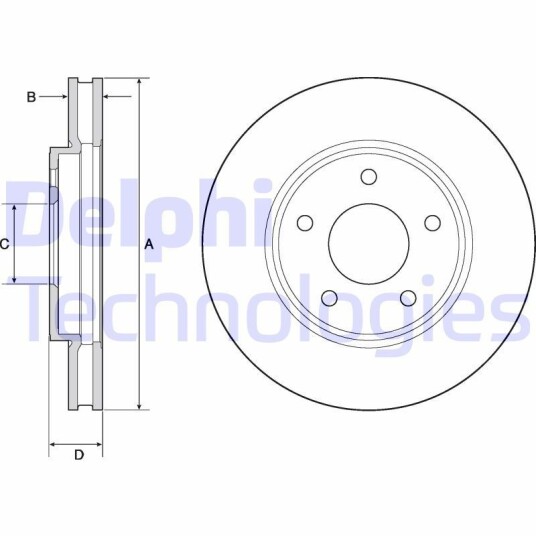 Bremseskive DELPHI BG4678C