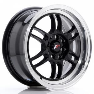 Japan Racing JR7 Gloss Black Machined LIP 7x16 4x100 ET38 B73.1