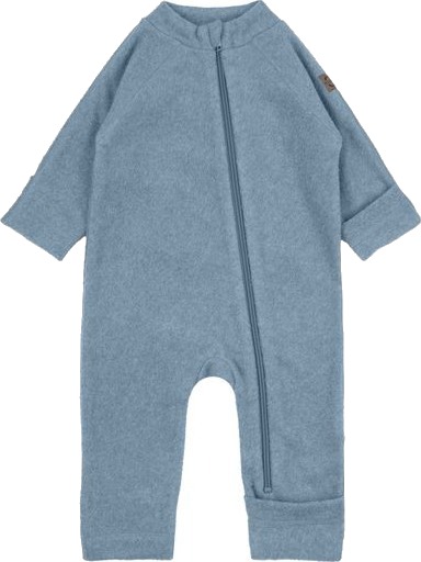 Mikk-line Bomullsfleece heldress til baby - faded denim