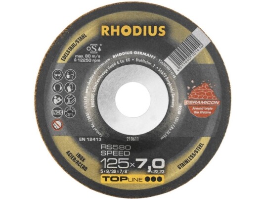 Rhodius 210611 Rs580 Speed Skrubskive Forkrøppet 125 Mm 22.23 Mm 1 Stk