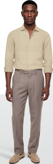 Gant Slim Linen Shirt Beige XL