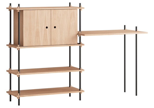 Moebe shelving system s.115.2.D Eik-svart