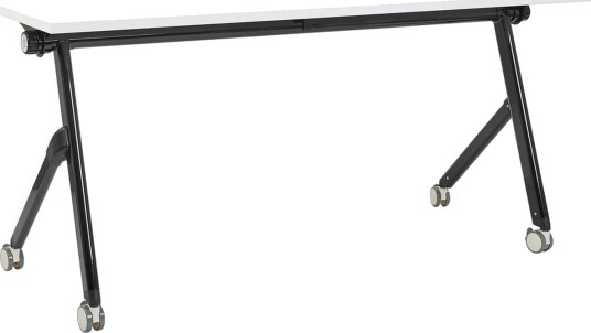 Hopfällbart skrivbord Beliani Bendi Ljus trä/svart 120x60x75 cm White\|\|Black 160x60x75 cm
