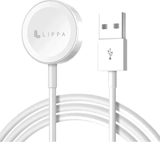 Lippa 5W Hvit Trådløs Lader for Apple Watch - 1m