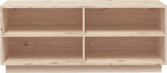 vidaXL Skohylle 110x34x45 cm heltre furu