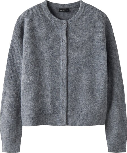 LMTD Cardigan   Strikk   Short   Noos   NlfKleave   Grey Melange   LMTD   15 16 år (170 176)   Cardigan   Grå