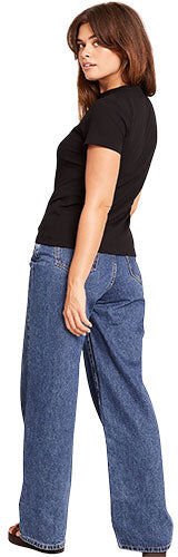 Boody Women's Ribbed Crew Neck T-Shirt svart str. S