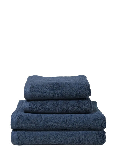 Quilts of Denmark Pure Sleep Towel Dark Blue 4 Pack   Navy   2X50X100CM;2X70X140CM