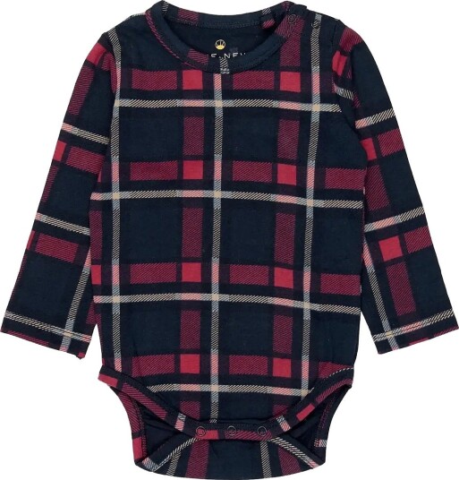 THE NEW SIBLINGS Tnsbholiday Tartan L_S Body - NAVY BLAZER CHECK - 56