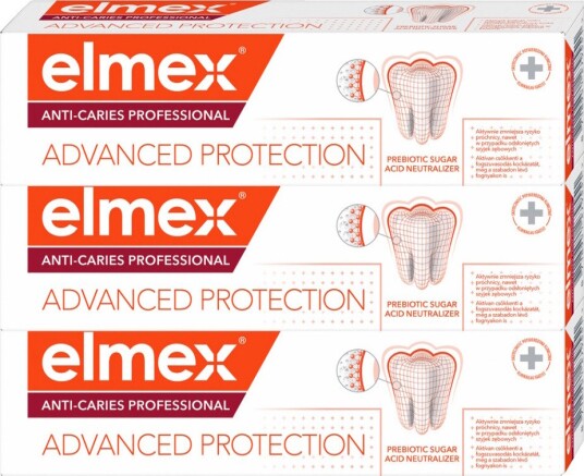 Elmex Anti-Caries Professional Advanced Protection tannkrem 3 x 75 ml