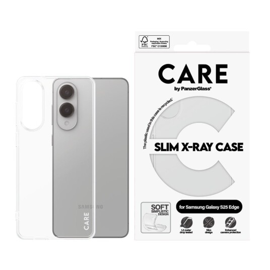 PanzerGlass X-Ray Gjennomsiktig Mobildeksel for Samsung Galaxy S25 Edge