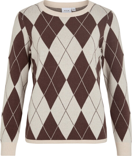 Vila Vitif O Neck L/S Knit Pullover Cream XL