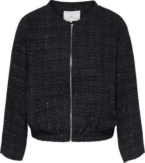 ONLY Carmakoma Caramaya L/S Boucle Glitter Bomber Pnt Black 52