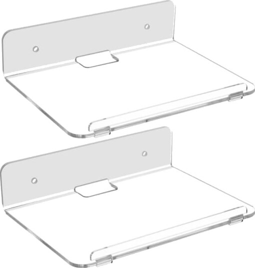 Vegghyller i klar plast 20x15x14,5cm 2 pakning