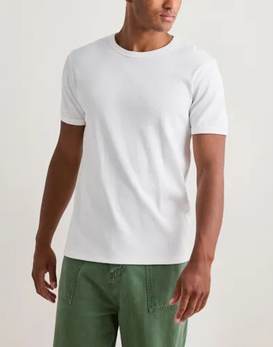 Jack & Jones Jjeorganic Rib Tee Ss Crew Neck Kortermede t shirts Hvit