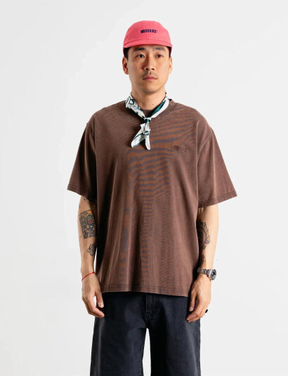 Woodbird Wbbaine Washed Tee - Brown - M