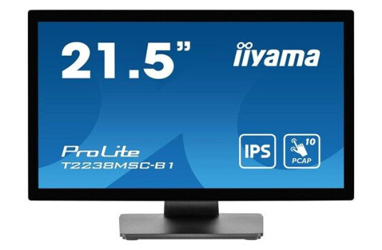 iiyama ProLite 21.5" Berøringsskjerm med IPS Full HD og HDMI T2238MSC-B1