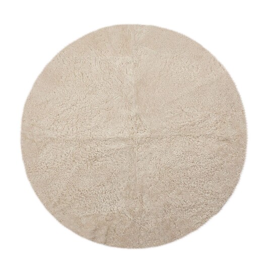 Natures Collection Designgulvteppe Korthåret New Zealand Ø180 cm Beige
